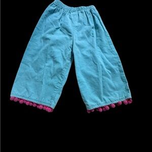 The Bailey Boys Kids Blue Pants with Pink Trim